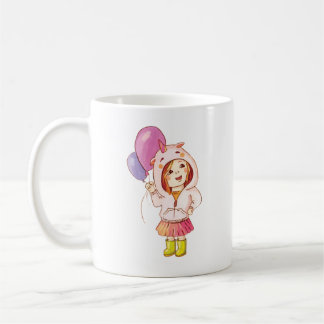 Roligt Unicorn Girl Birthday Mugg