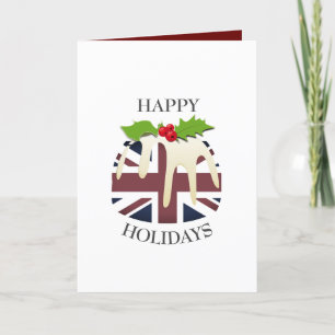 Roligt   UNION JACK   Julpudding Helgkort