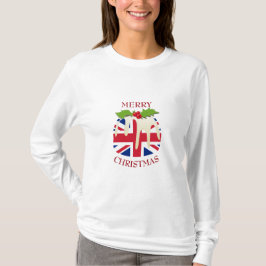 Roligt | UNION JACK UK | Julpudding T-Shirt