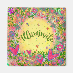 Roligt Upptäck Söt Blommigt Modern inspiration Magnet