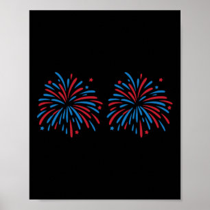 Roligt Usa fyrverkeri par bara här för fyrverkerie Poster