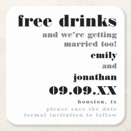 Roligt utan att dra för att Gifta sig för att spar Underlägg Papper Kvadrat