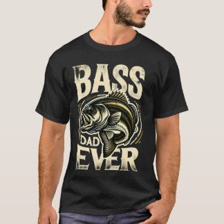 Roligt Utomhusfiske Far Älskare Tees-Bass Pappa Ev T Shirt