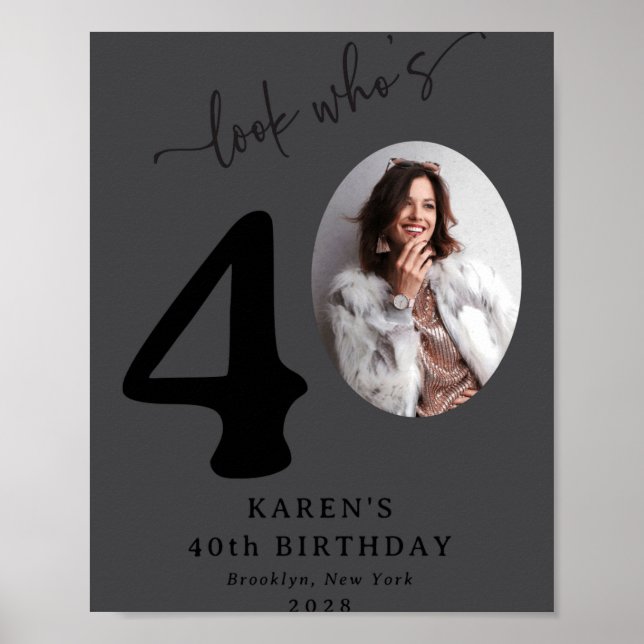 Roligt utseende vars 40 Stilig 40-årsdag  Poster (Framsidan)