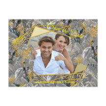 Roligt uttryckt i Gult och Grått-växtlöv