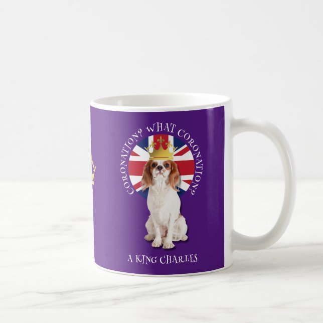 Roligt VAD CORONATION Kung Charles Spain Monogram Kaffemugg (Höger)