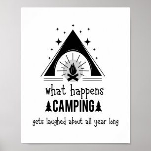 Roligt vad som händer Camping Gets har letat efter Poster