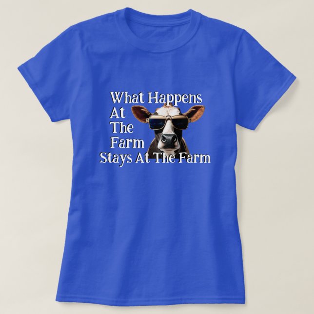 Roligt "Vad som händer på gården..." T Shirt (Design framsida)