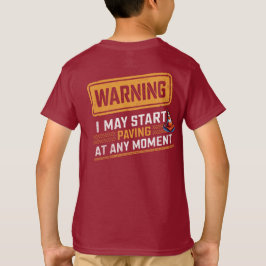 Roligt Vägbygge Varnings Skylt Konstruktion Humor T Shirt