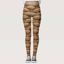 Roligt Vågrät Wicker Basket Weave Leggings