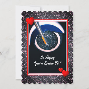 Roligt Valentine Biker Card Julkort