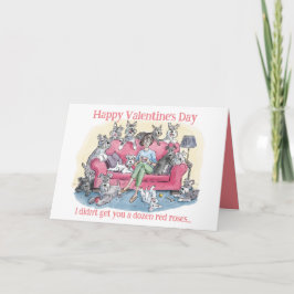 Roligt valentine-kort med hund kort