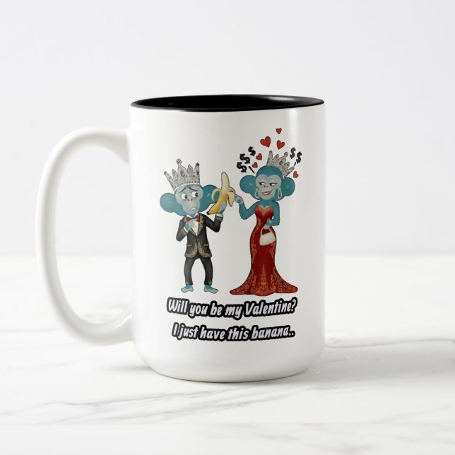 Roligt valentine-present Två-Tonad mugg (Vänster)