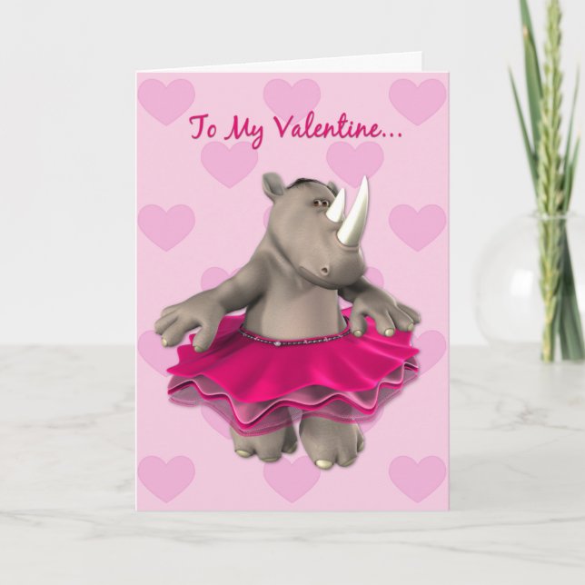 Roligt valentinkort helgkort (Framsida)