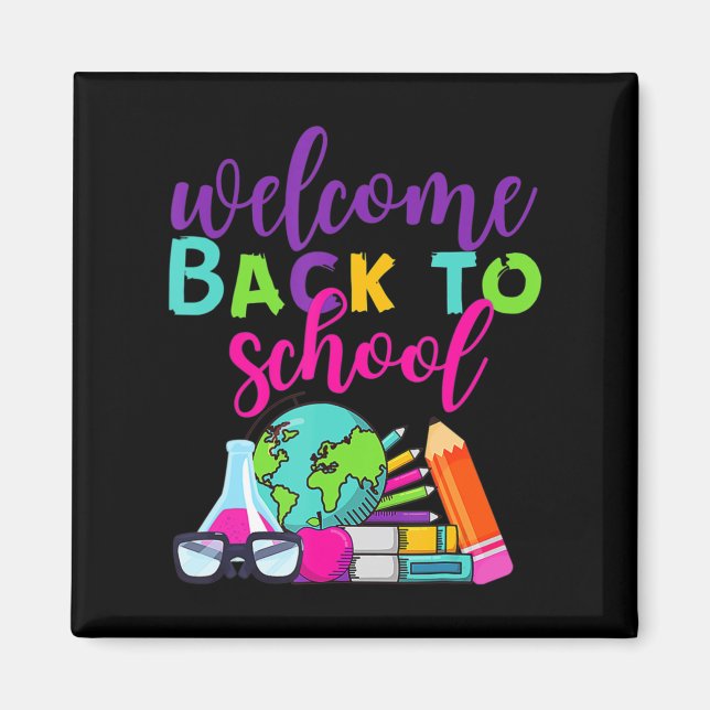 Roligt Välkommen Back to school Magnet (Framsidan)