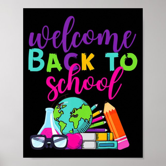 Roligt Välkommen Back to school Poster (Framsidan)