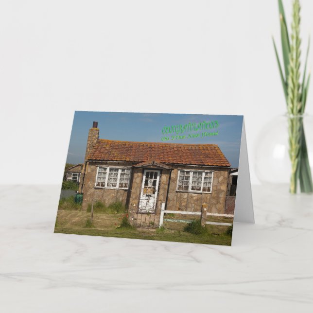 Roligt välkomstkort för nya hemmet kort (Framsida)