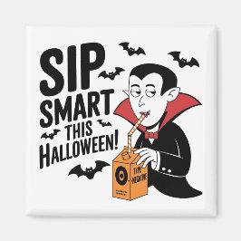 Roligt Vampyre-Thated Halloween Design Design Magnet