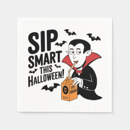 Roligt Vampyre-Thated Halloween Design Design Pappersservett