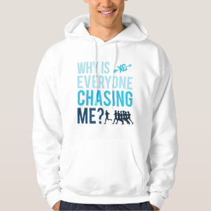 Roligt Varför jagas alla mig landsvägslöpning XC Hoodie