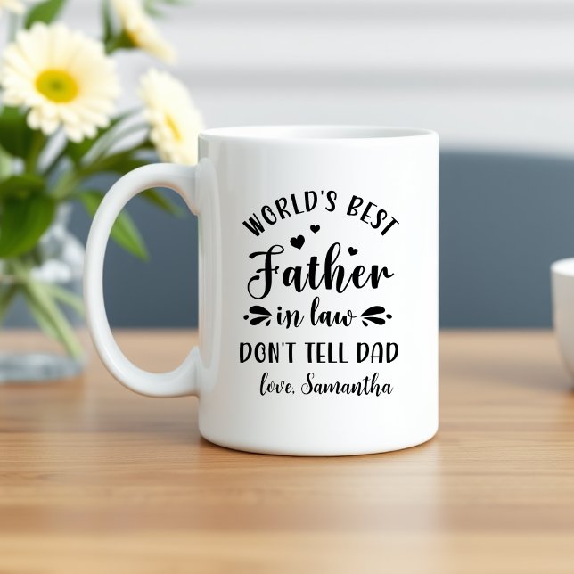 roligt världens bästa svärfar fars dagens present kaffemugg (Personalized World's Best Father in law Coffee Mug Gift for Wedding, Fathers day, Birthday)