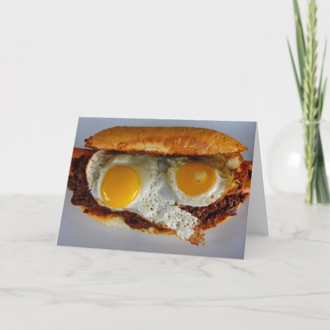 Roligt varmkorvhälsningkort! kort (Framsida)