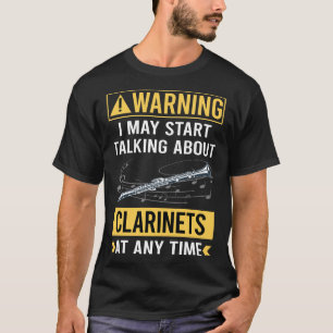 Roligt varningsklarinett t shirt
