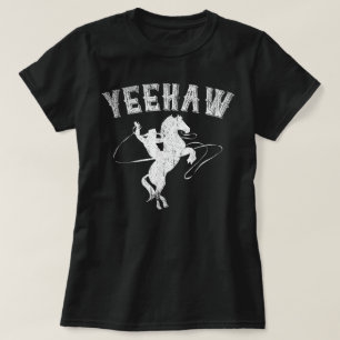 Roligt västerländskt presenthäst tjurridning Rodeo T Shirt