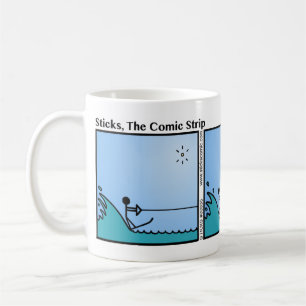Roligt vatten som skidar Stickman mugg - 035