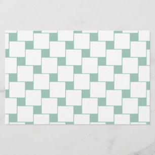 Roligt Vävda fyrkanter Mint-Grönt Brevpapper