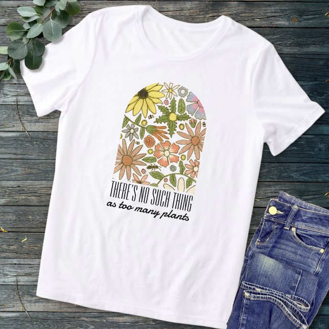 Roligt växtälskare säger pressade blommor t shirt (Skapare uppladdad)