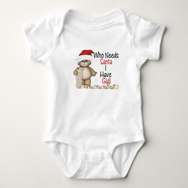 Roligt vem behöver Santa Gigi T-shirt (Framsida)