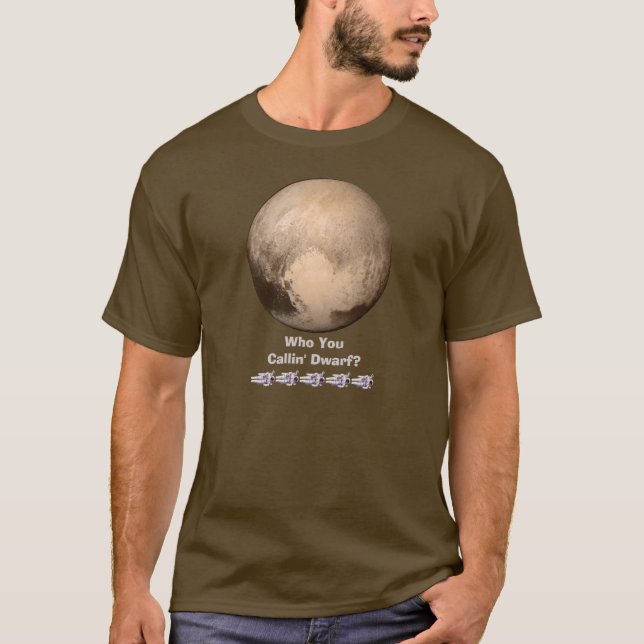 Roligt vem dig Callin dvärg- Pluto skjorta T Shirt (Framsida)