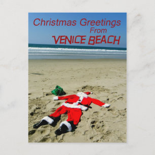 Roligt Venice Beach julkort! Helg Vykort