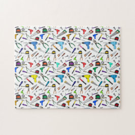 Roligt Verktyg och maskinvaruillustrationer Mönste Pussel