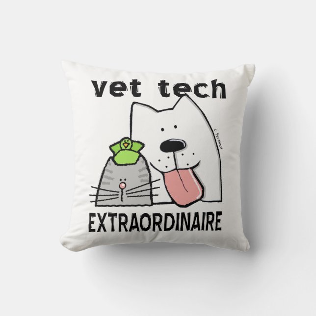 Roligt Vet Tech Extraordinaire Kudde (Framsida)