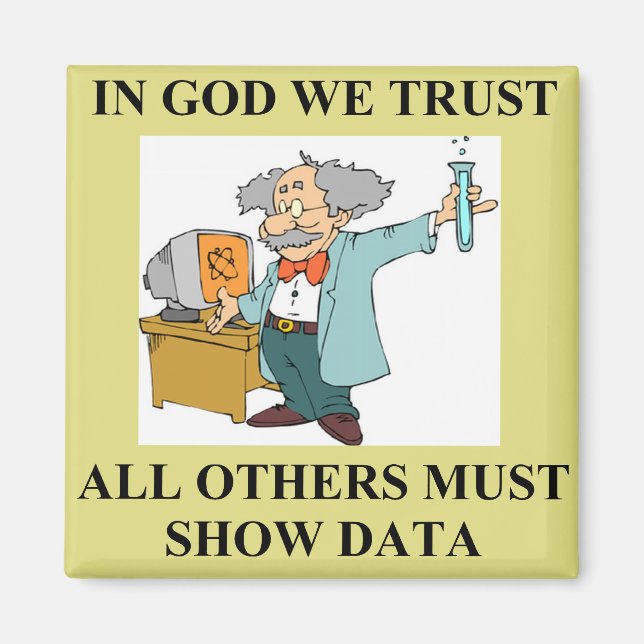 roligt vetenskapligt skämt magnet (Framsidan)