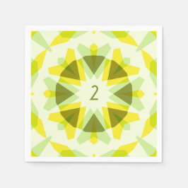 Roligt vid anpassningsbar Bright Gult Grönt Birthd Pappersservett