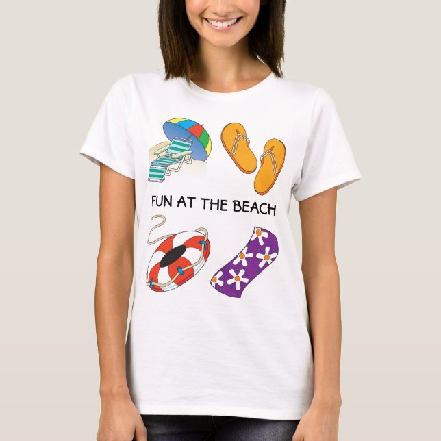 Roligt vid Beach T-Shirt (Framsida)