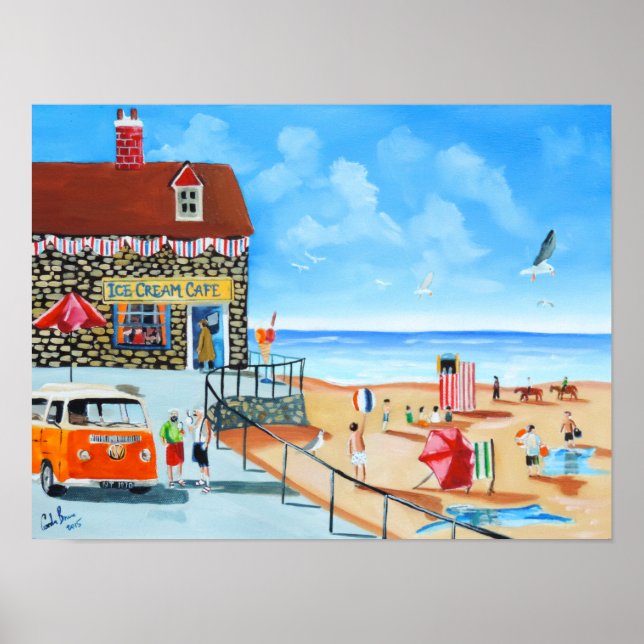 Roligt vid den brittiska havsbottnen i havet poster (Framsidan)