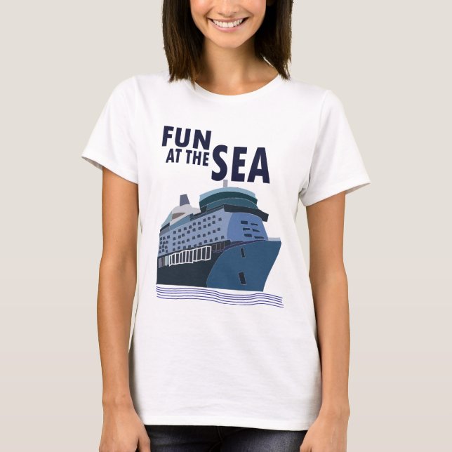 Roligt vid Frakten för kryssning i havet T Shirt (Framsida)