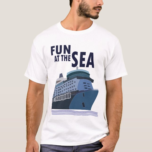 Roligt vid Frakten för kryssning i havet T Shirt (Framsida)