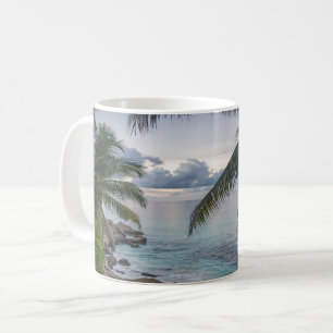 Roligt vid stranden kaffemugg