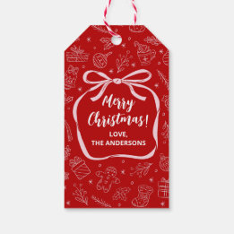 Roligt Viktigt Hand plockade jul-Helgdag Presentetikett