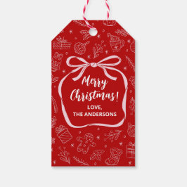 Roligt Viktigt Hand plockade jul-Helgdag Presentetikett