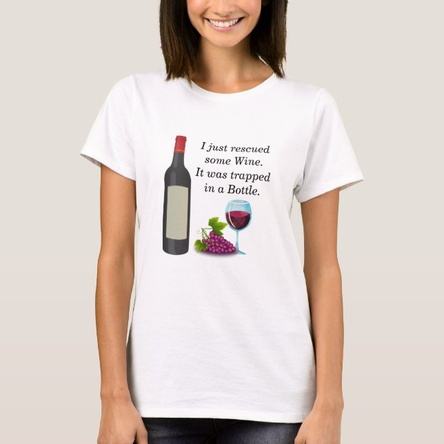 Roligt Vin Womans T-Shirt (Framsida)