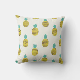 Roligt Vintage Ananas sömlös illustration. Kudde