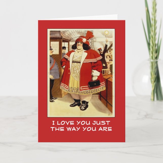 Roligt Vintage Circus Poster Valentinkort Helgkort (Framsida)