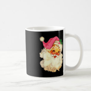 Roligt Vintage Rosa Jultomten Rosa juldesign Kaffemugg