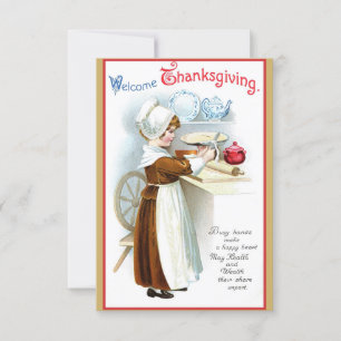 Roligt Vintage Thanksgiving Turkiet Friendsgiving Inbjudningar
